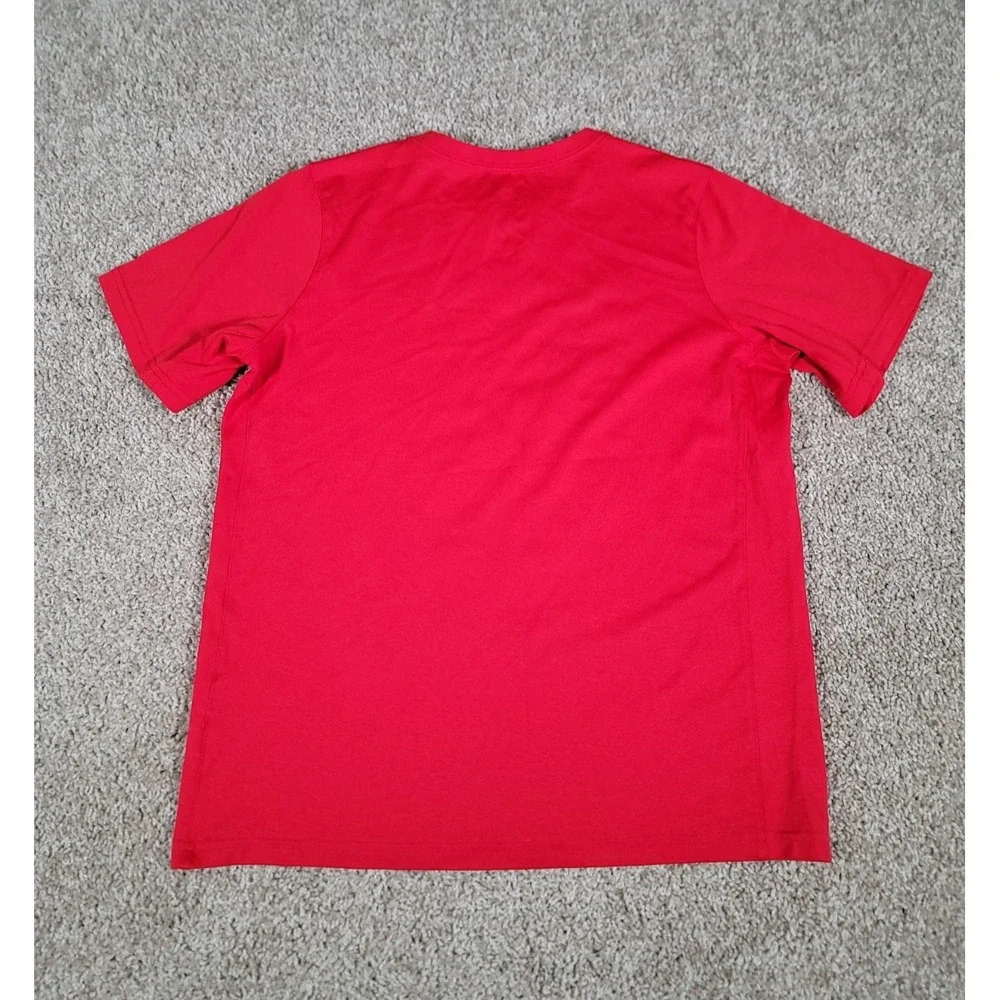 Nike T Shirt Boys XL Red USA Soccer Shield Logo Short Sleeve Tee Performance Fit